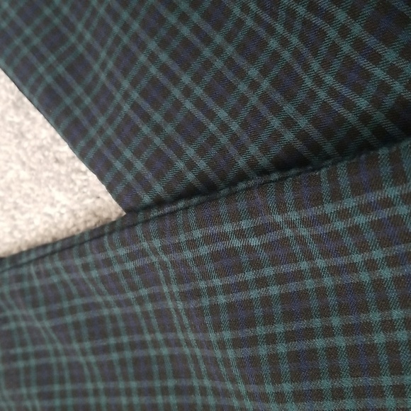 #R - Hollister Women Ultra High Rise Plaid Pants Blue Green Black Size S - Picture 11 of 11